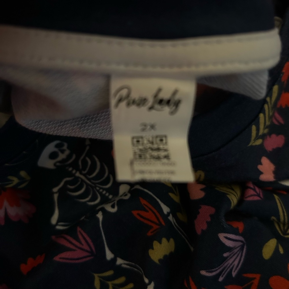 Floral Skeleton Print Size 2x Pixie Lady - image 4